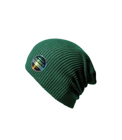 Unisex adult soft beanie bottle green Result Core