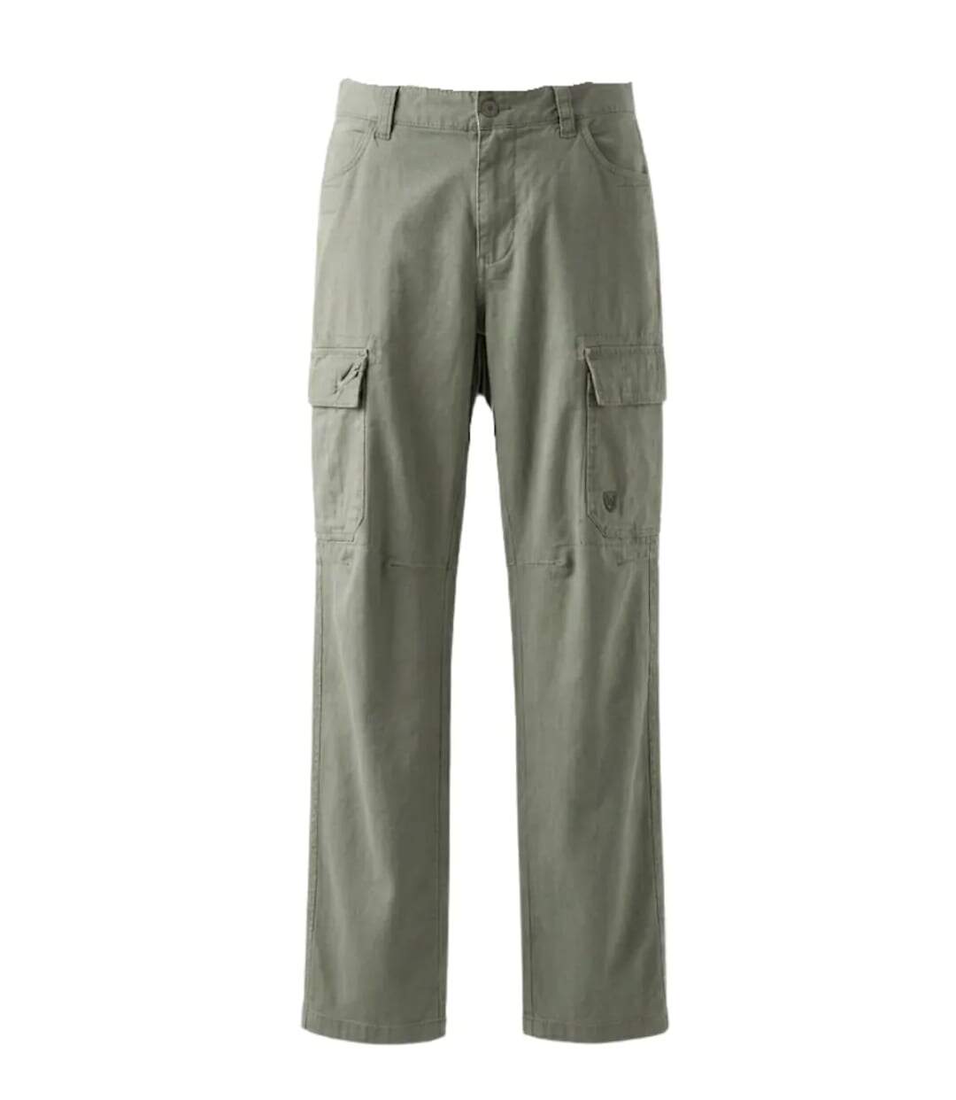 Pantalon Cargo en Toile Canvas 100% Coton Vert Tilleul-3