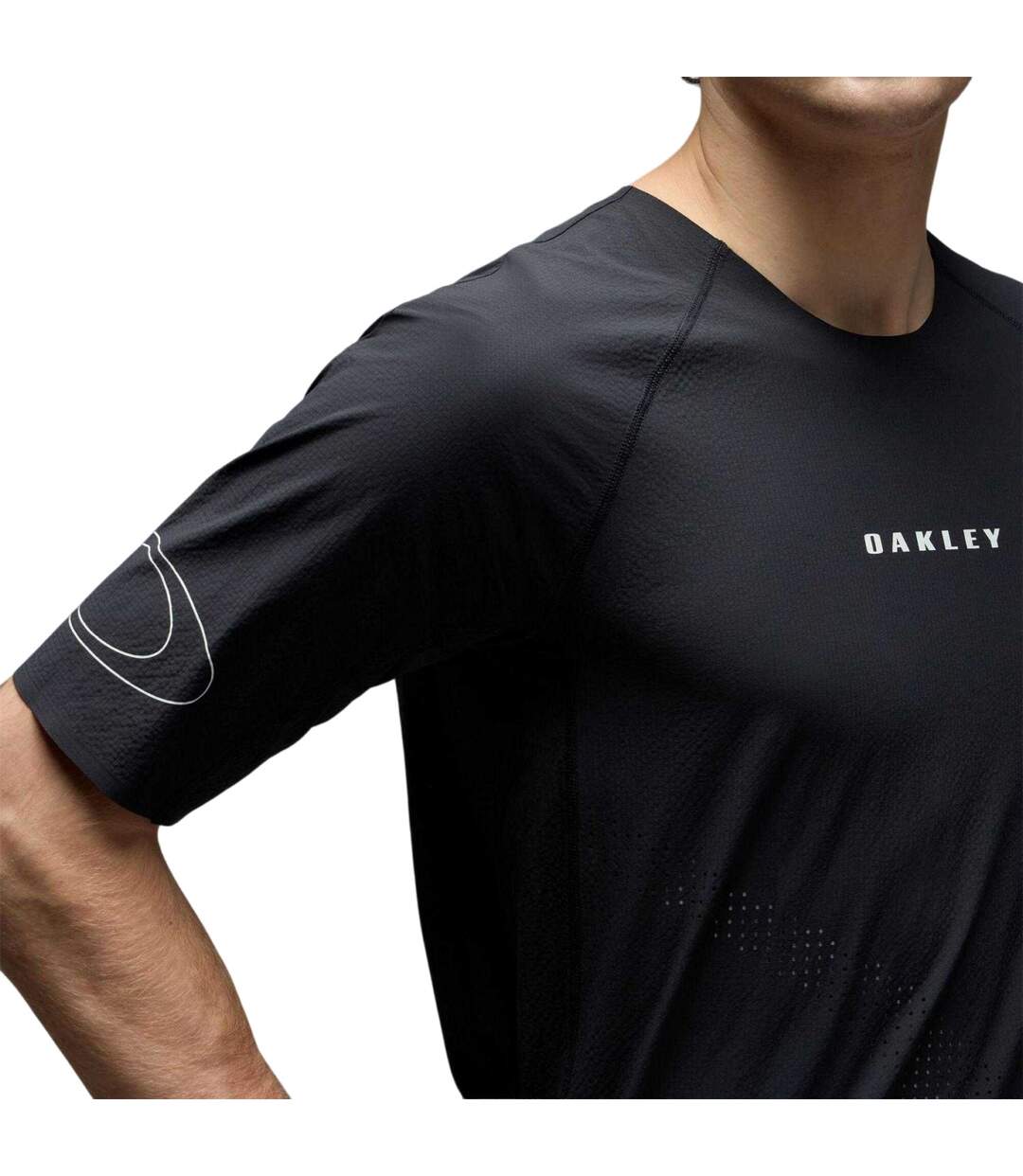 Mens Seeker Whip T-shirt Pitch Black Oakley-4
