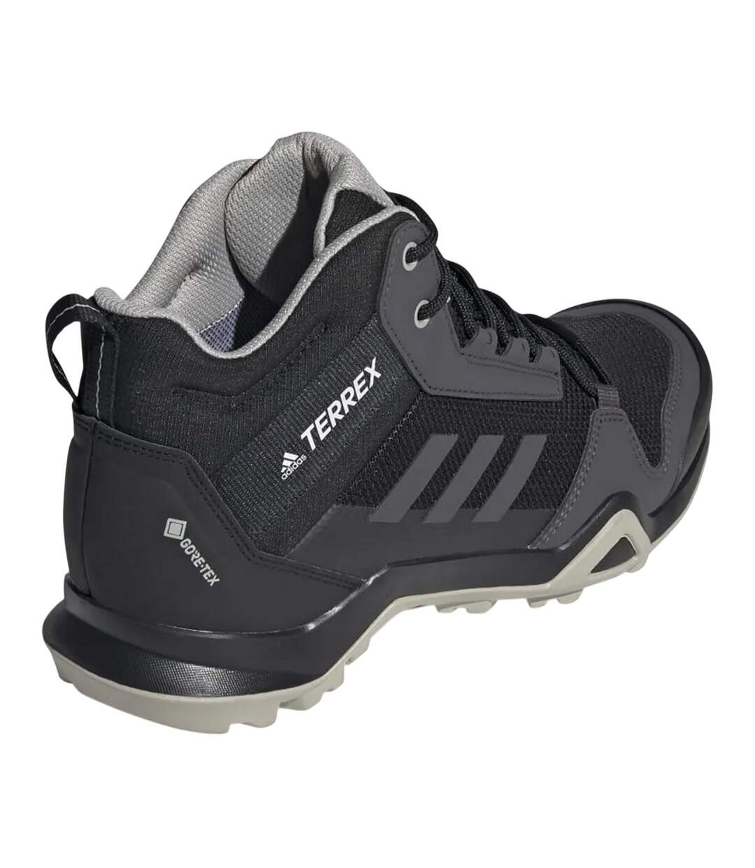 Womens/ladies terrex ax3 mid gore tex hiking shoes black/grey Adidas-2
