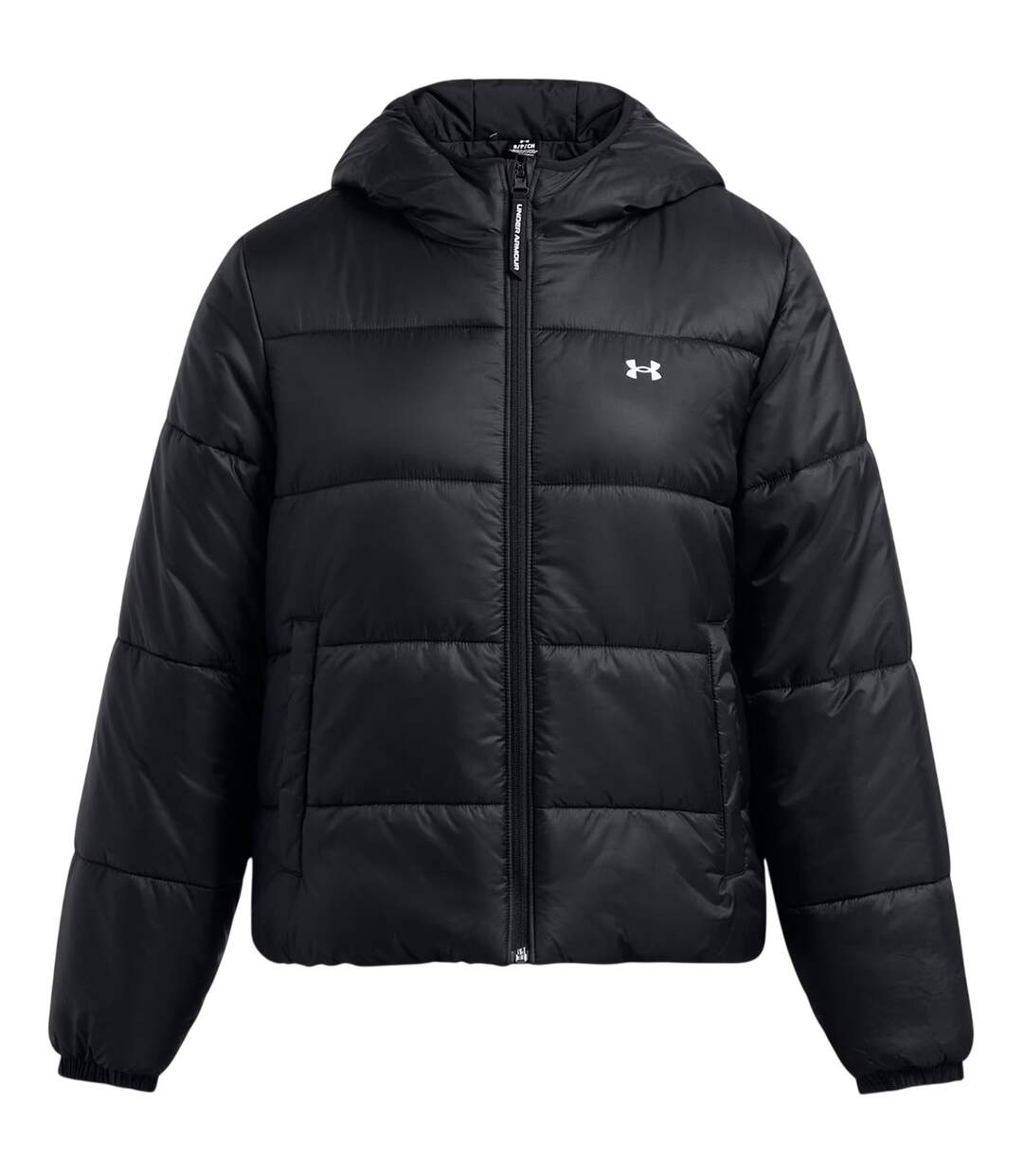 Womens/ladies Quilted Lightweight Tailored Puffer Jacket Black Under Armour-2