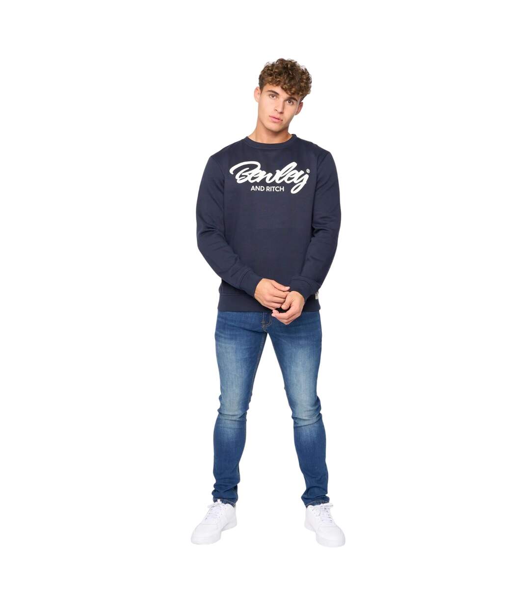 Sweat yardley homme bleu marine Bewley & Ritch-3