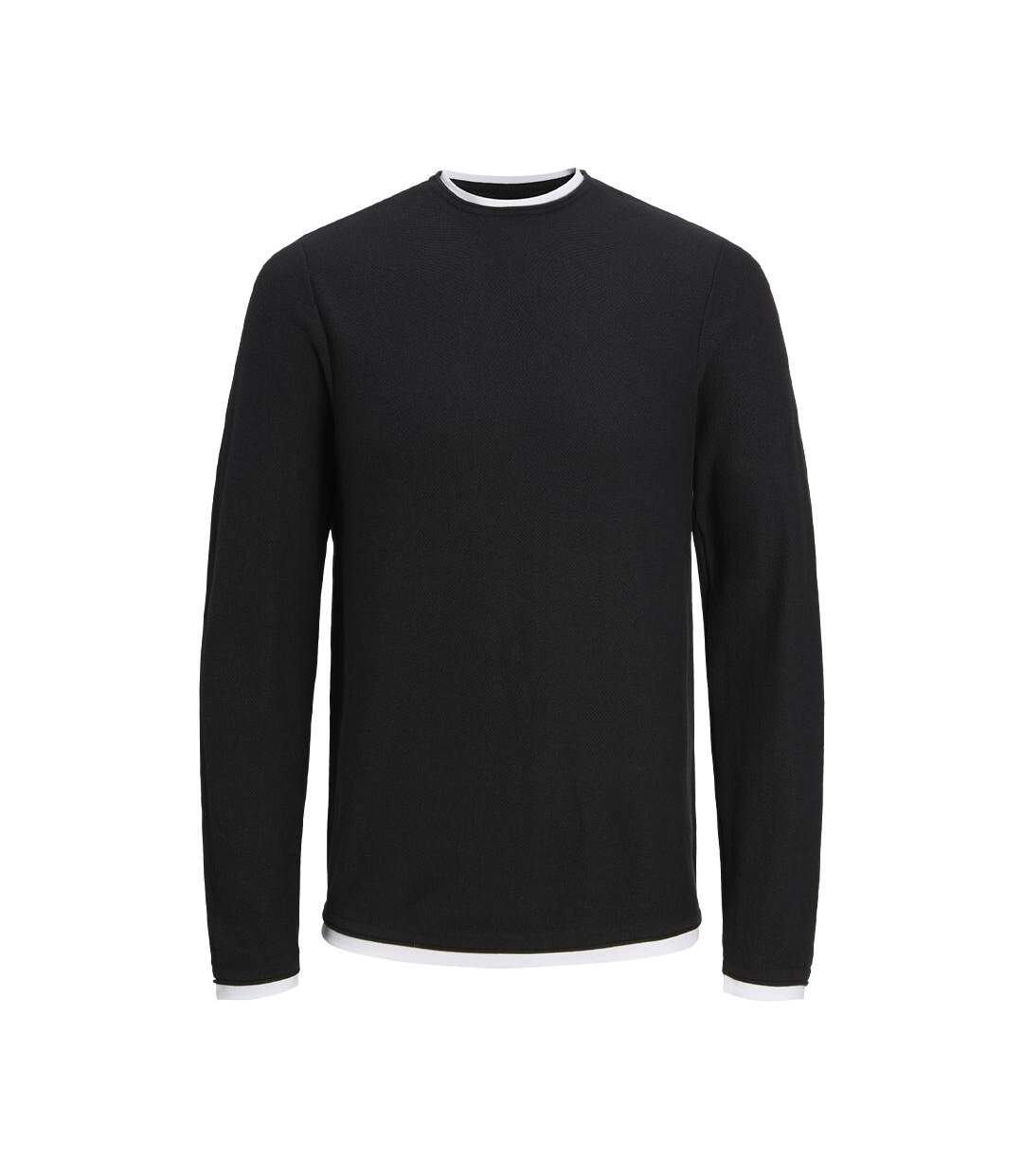 Pull noir homme jack & jones twinn knit - l-1