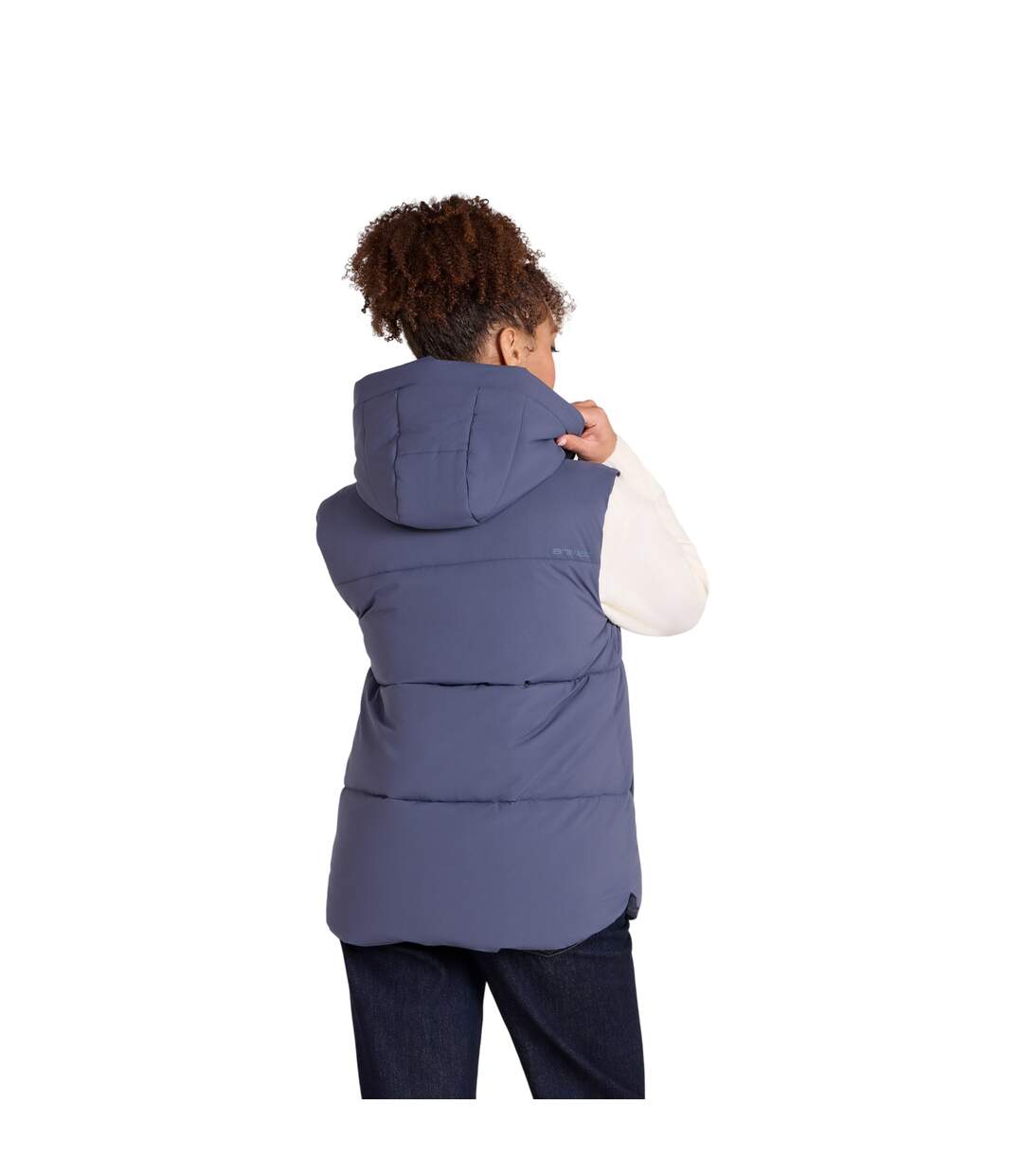 Womens/ladies Oslo Padded Gilet Blue Animal-3