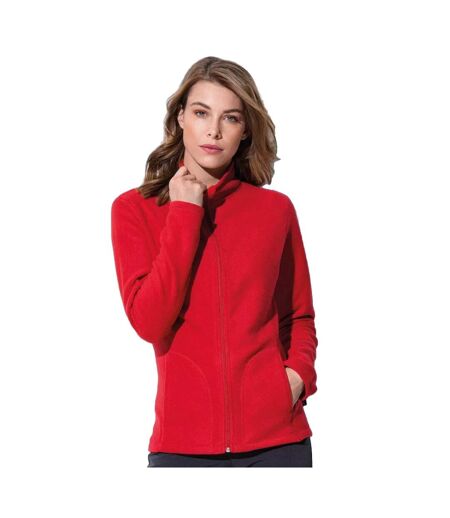 Stedman Womens/Ladies Active FZ Fleece (Scarlet Red) - UTAB297