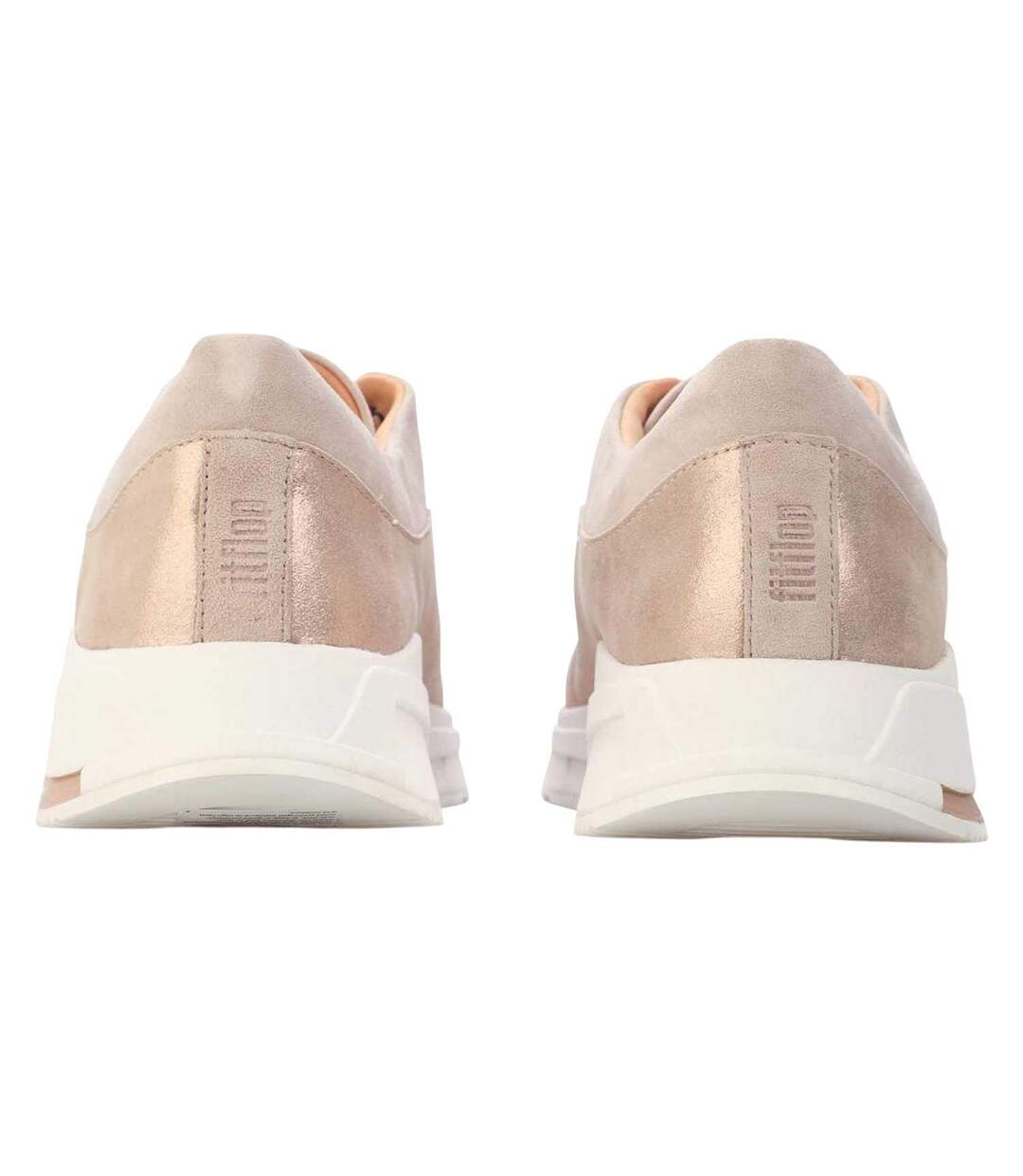 Womens/ladies Freya Suede Trainers Beige Fit Flop-2