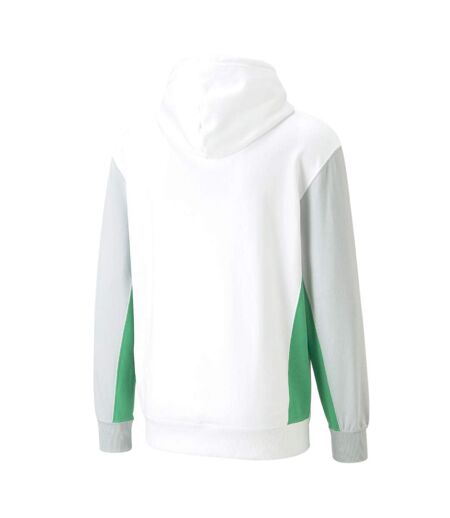 Sweat à capuche blanc homme puma classics block
