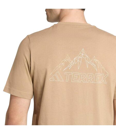 Mens Terrex Graphic Print T-shirt Brown Adidas