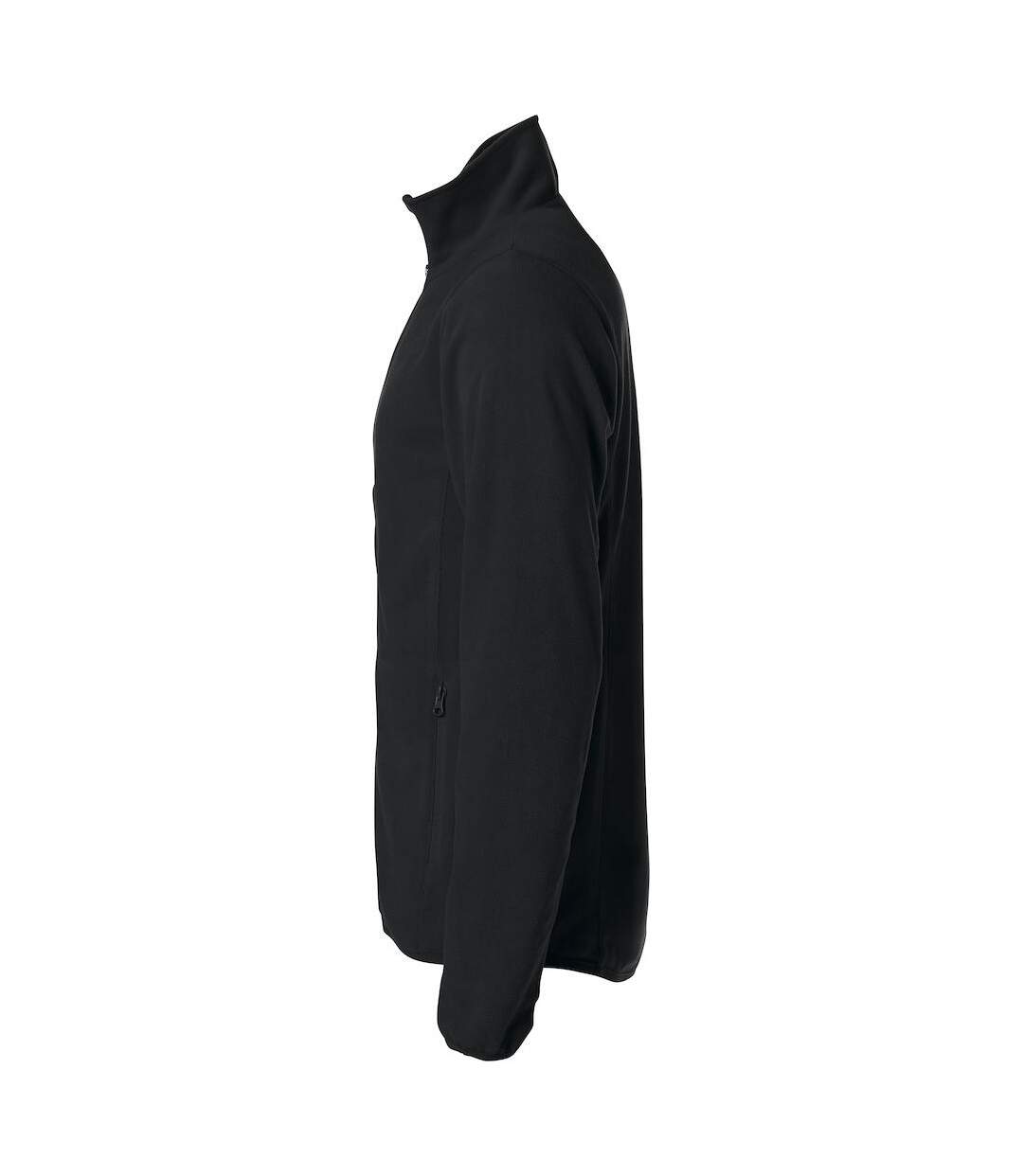 Mens Basic Microfleece Fleece Jacket Black Clique-3