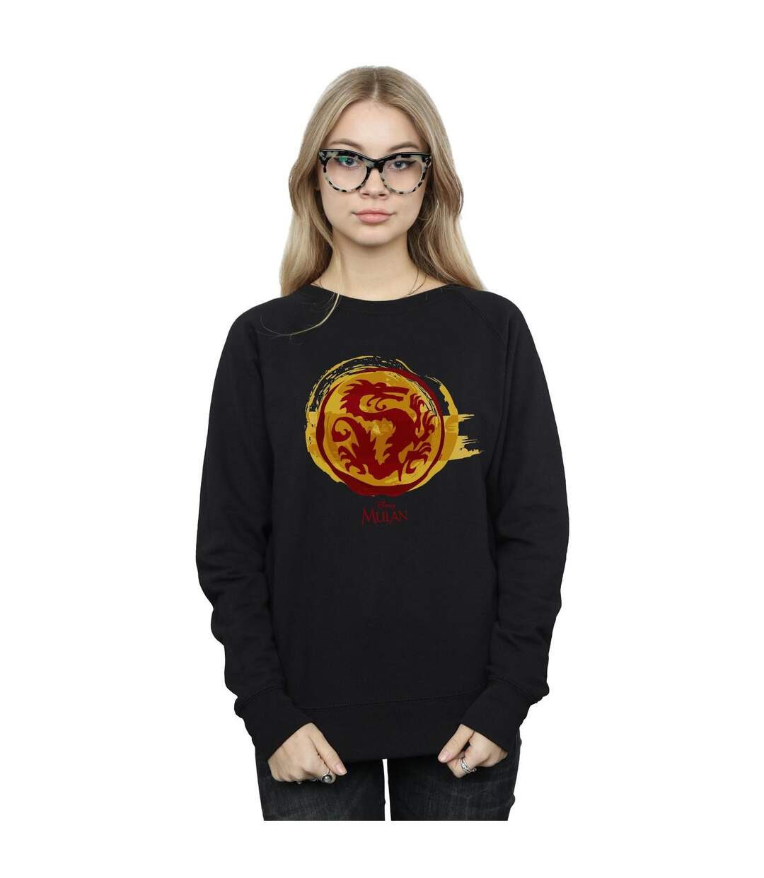 Disney - Sweat MULAN COURAGE DRAGON SYMBOL - Femme (Noir) - UTBI14044-2