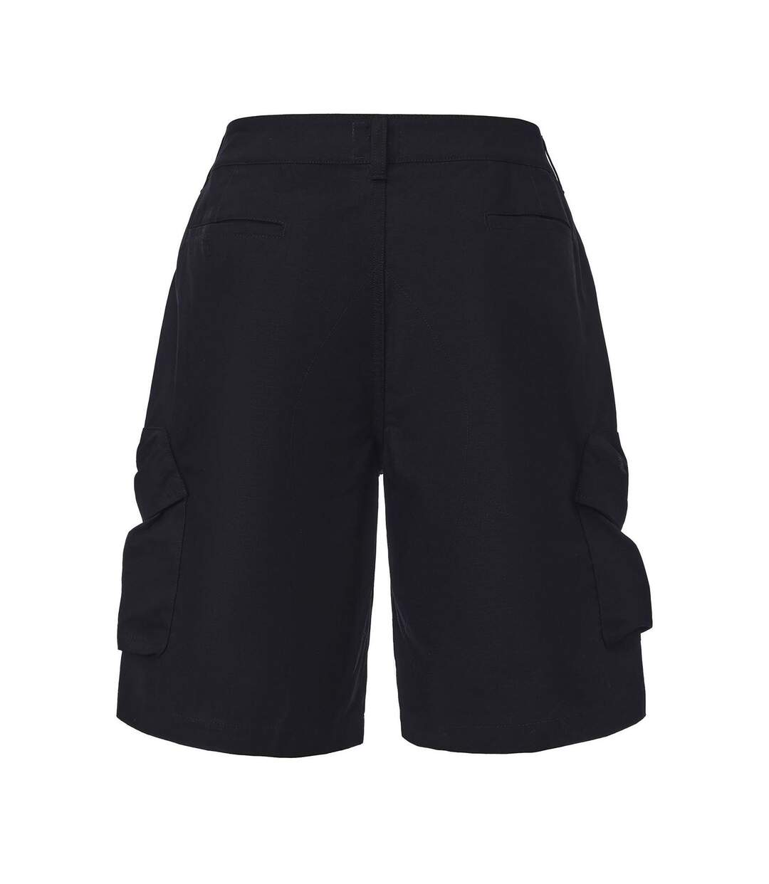 Mens Cotton Reinforced Tailored Casual Cargo Shorts Black Pretty Green-2