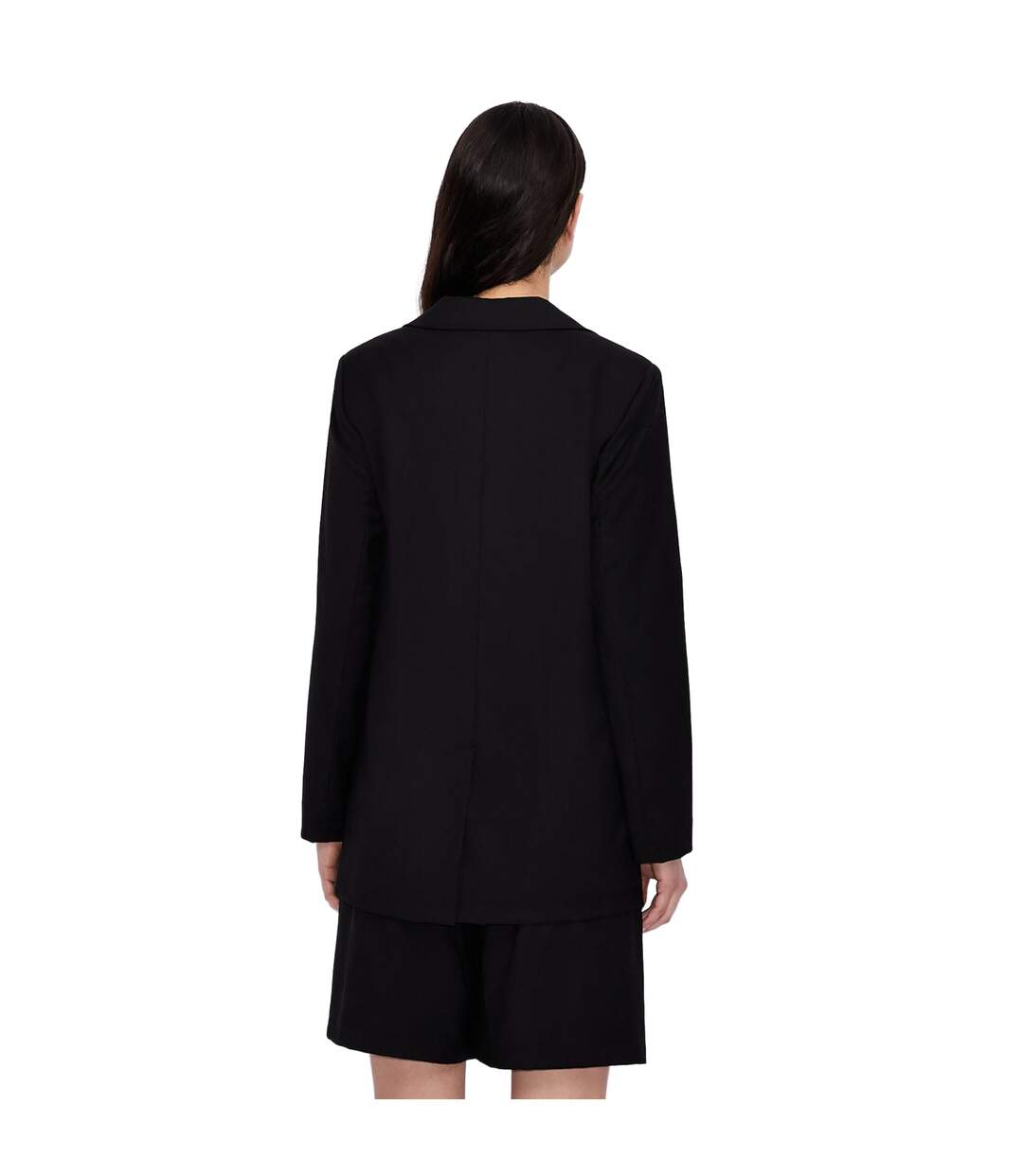 Womens/ladies Plain Blazer Black Armani Exchange-3