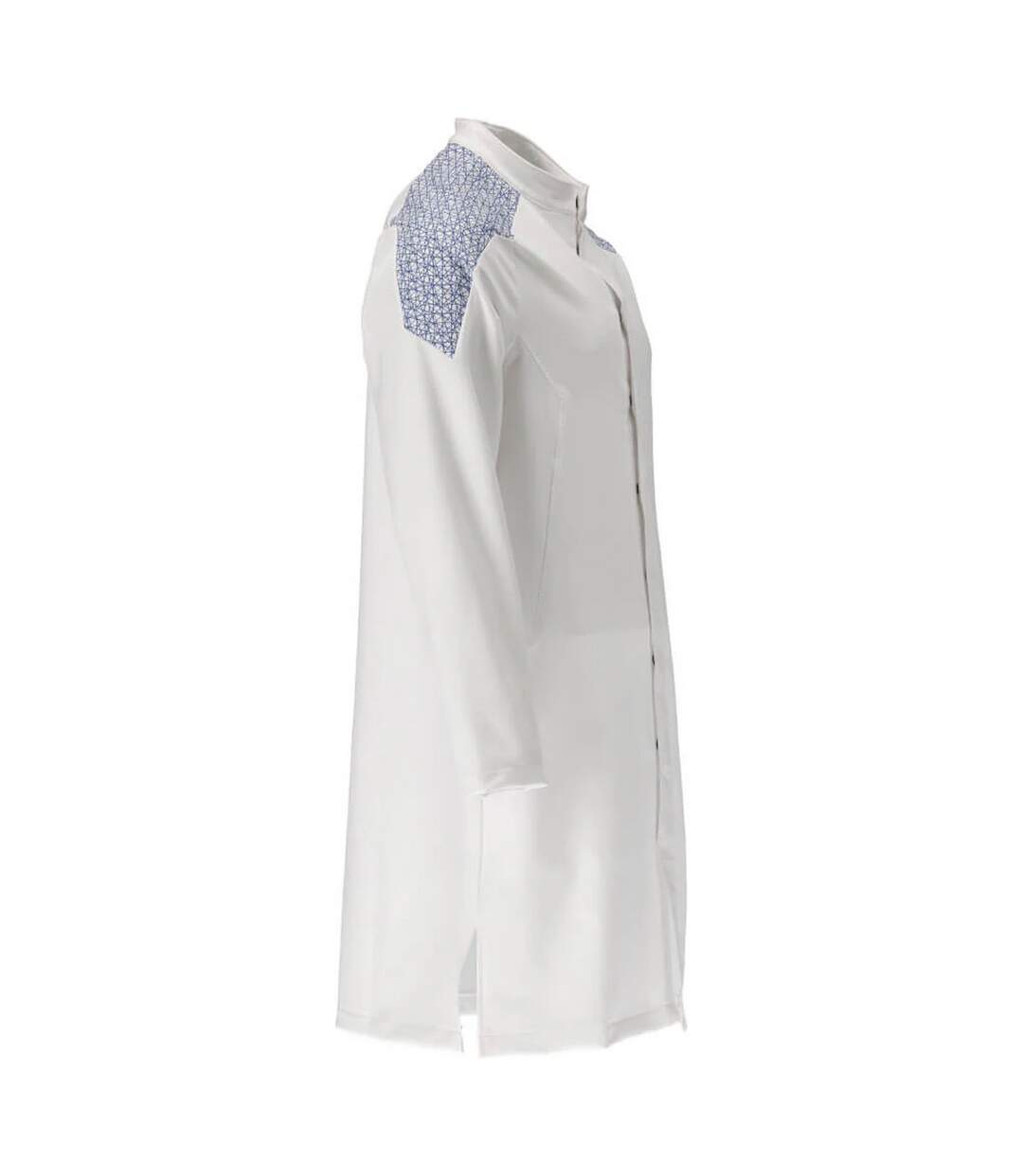 Mens Smock Food & Care Full Apron 5xl White Azure Blue Mascot-3