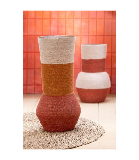 Vase Déco en Jonc Rayures 68cm Multicolore