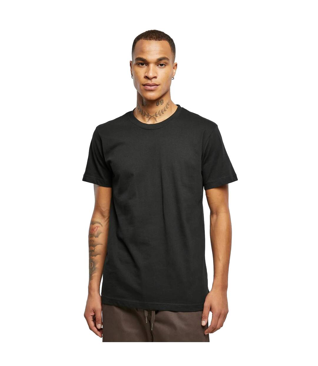 T-shirt Motif/style Uni Basic Homme Noir Urban Classics-3