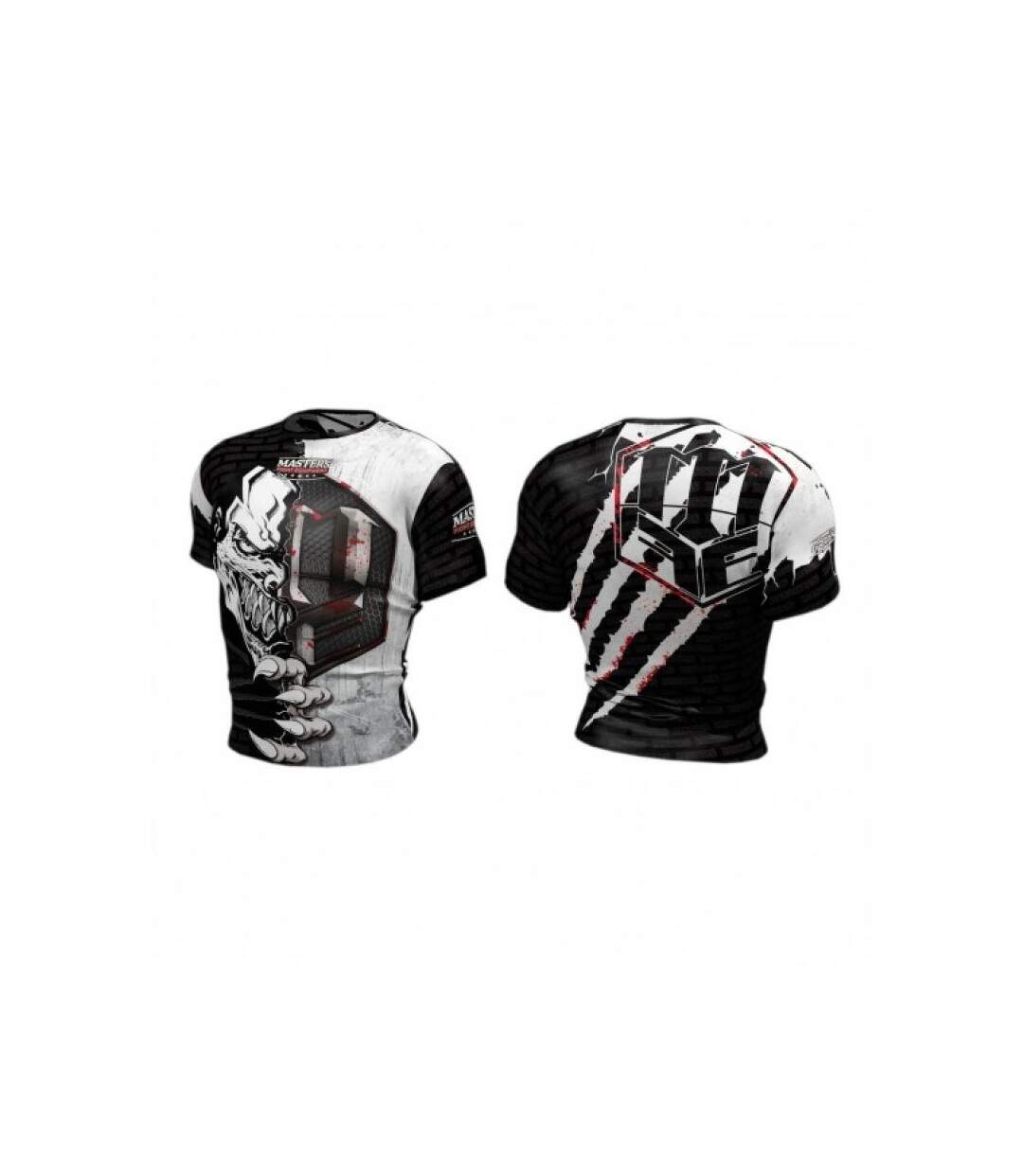 T-shirt Motif/style Griffure Mfc Dark Side Homme Blanc Noir Masters-2