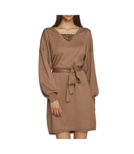 Robe Marron Femme Vila Tracy - L