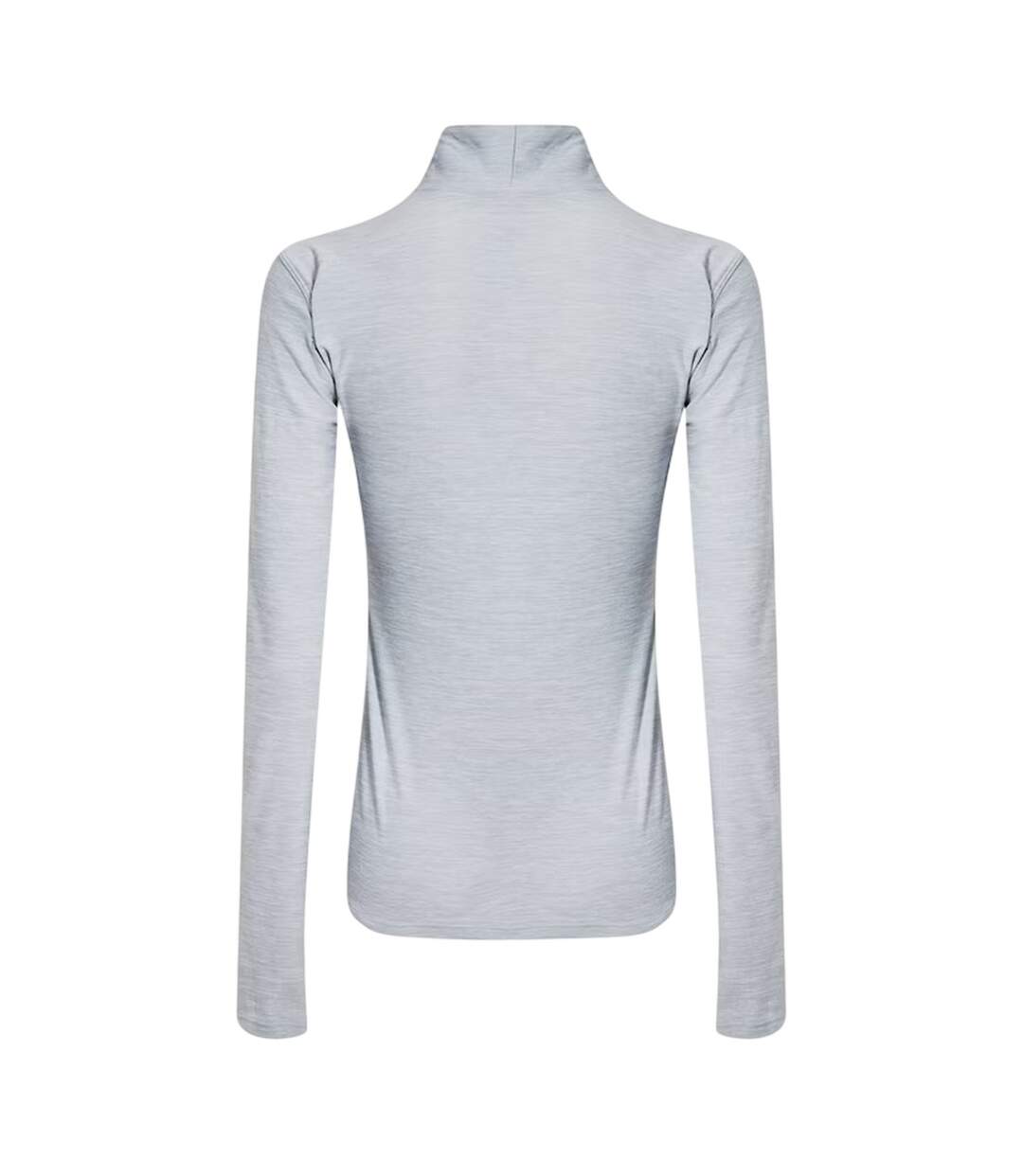 Womens/ladies Space Dye Quarter Zip Running Track Top Grey New Balance-2