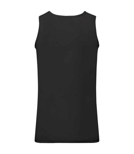 Mens athletic vest top black Fruit of the Loom