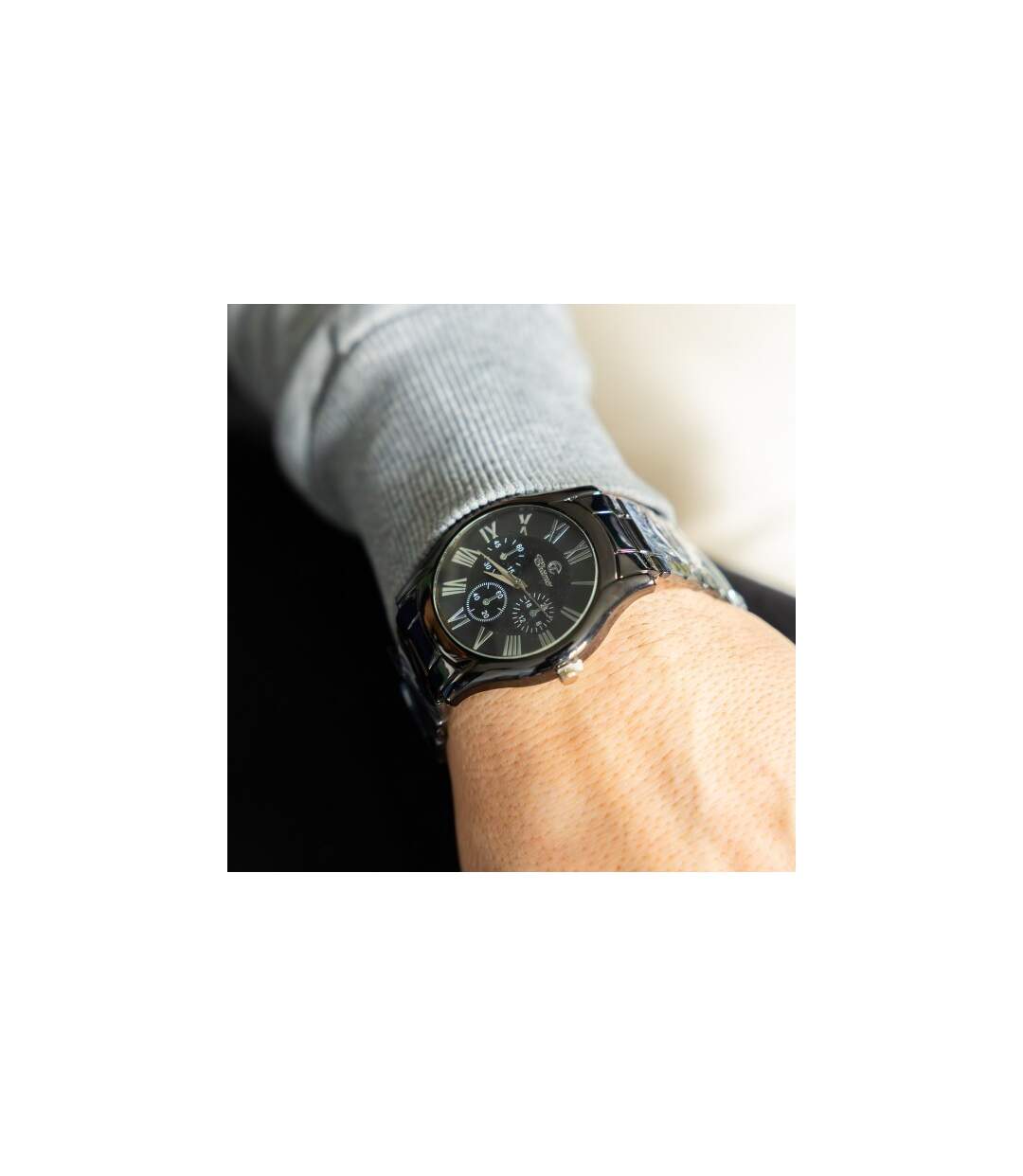 Votre Montre Tendance Homme Métal Noir CHTIME-2