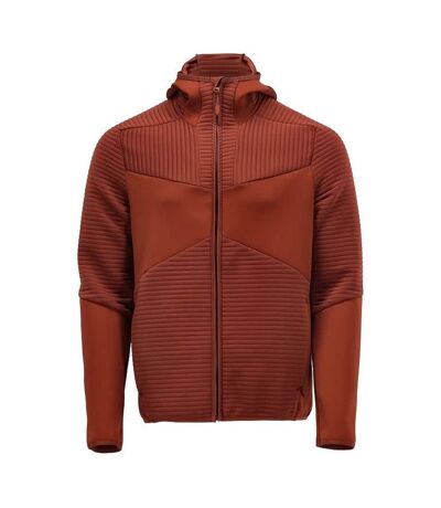 Mens Customised Hooded Fleece Jacket Autumn Red Mascot