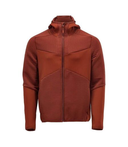 Mens Customised Hooded Fleece Jacket Autumn Red Mascot