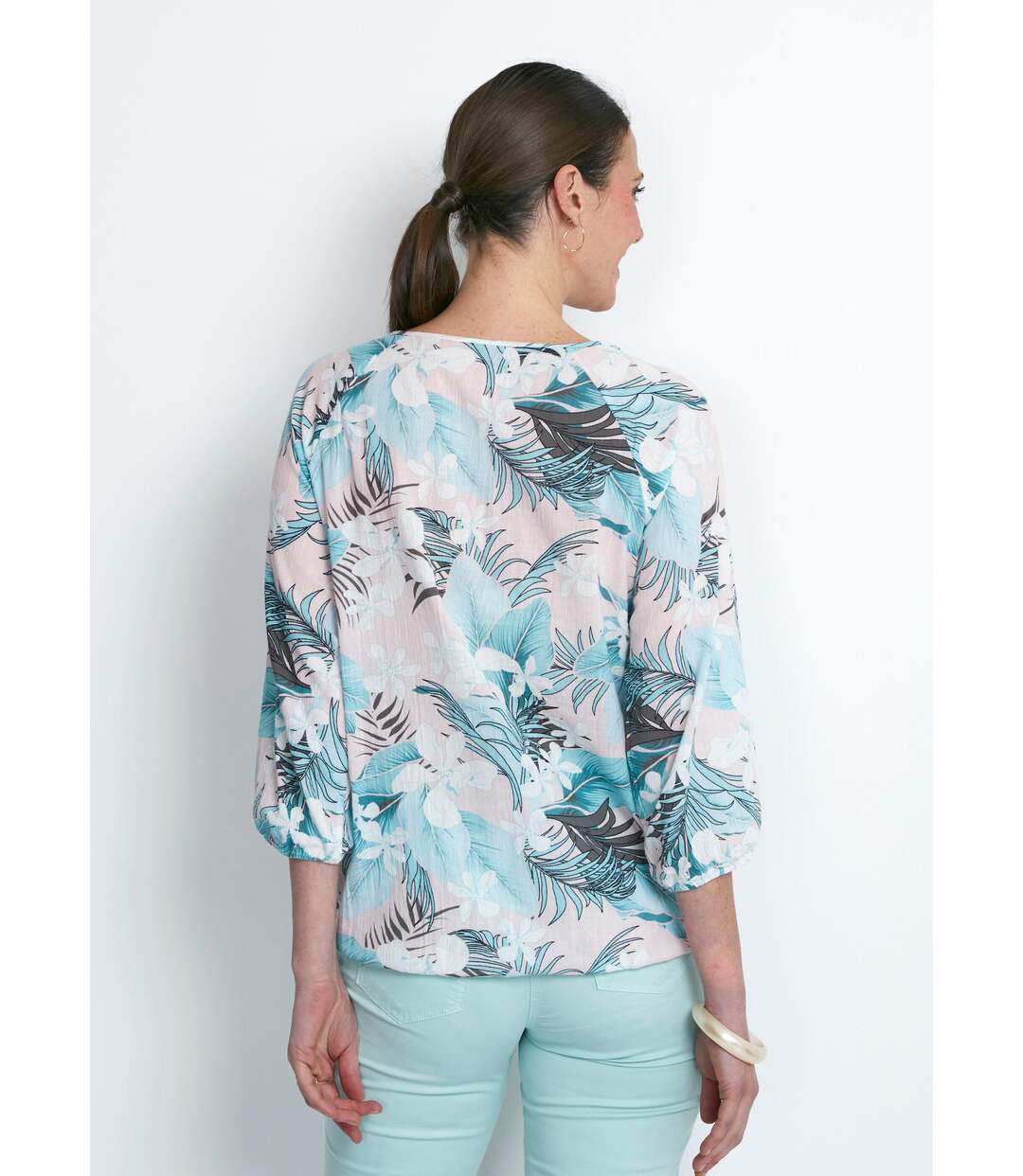 Tunique manches 3/4 voile-2