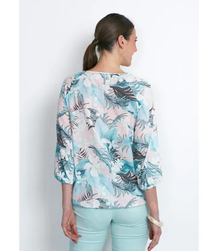 Tunique manches 3/4 voile