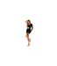 Robe Courte Motif/style Découpé Femme Noir Missy Empire-1
