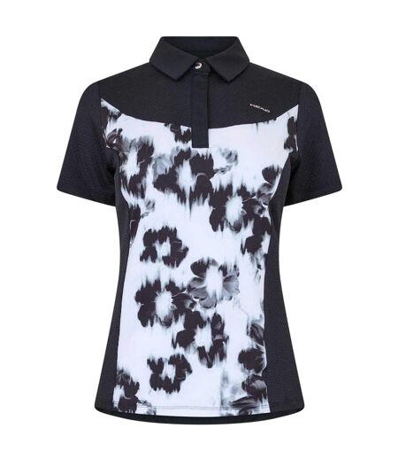 Polo Motif/style Floral Femme Noir Blanc Head