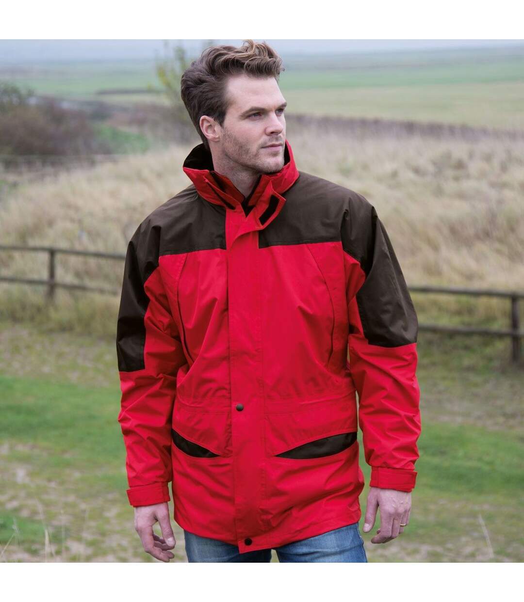 Parka pour Homme 3 en 1 - R099X - rouge | Atlas For Men