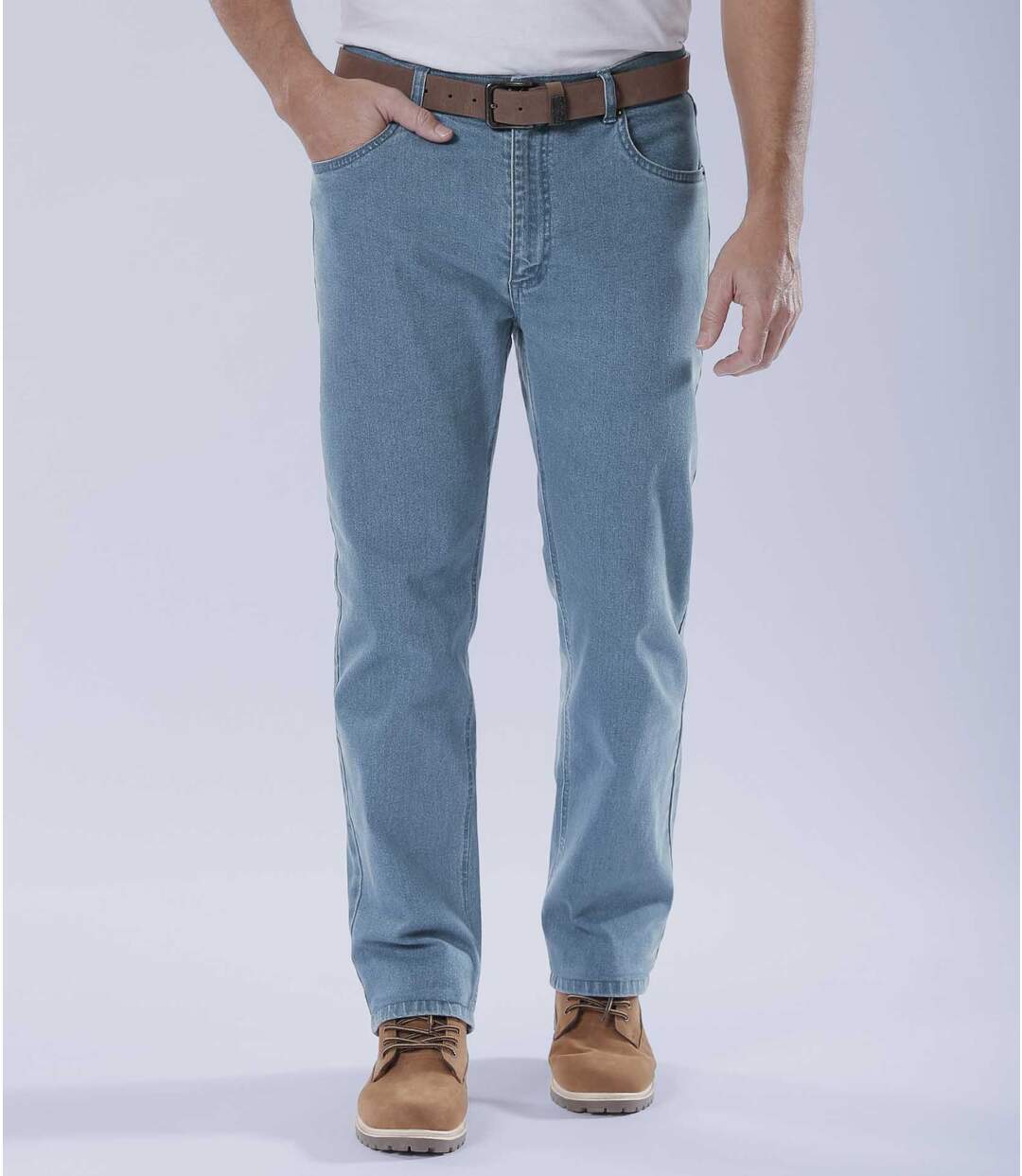 Niebieskie jeansy regular ze stretchem Atlas For Men