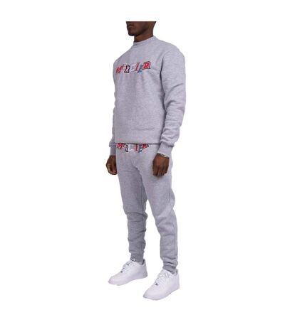 Mens Anonymous Jogging Bottoms Grey Marl Mercier
