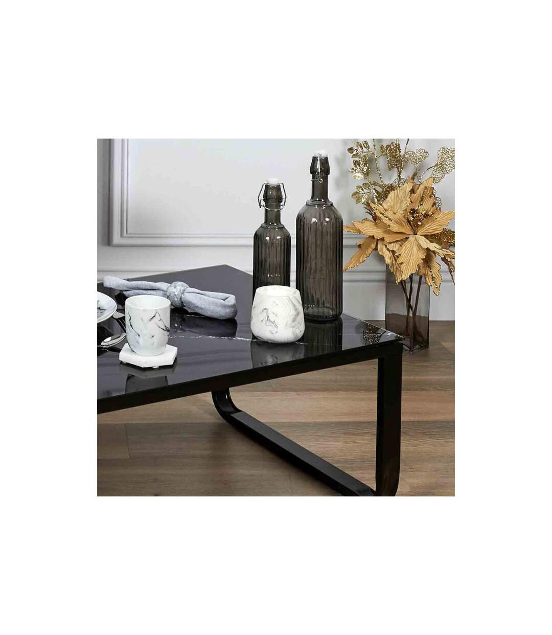 Bouteille en Verre Design Clapet 1L Gris-4