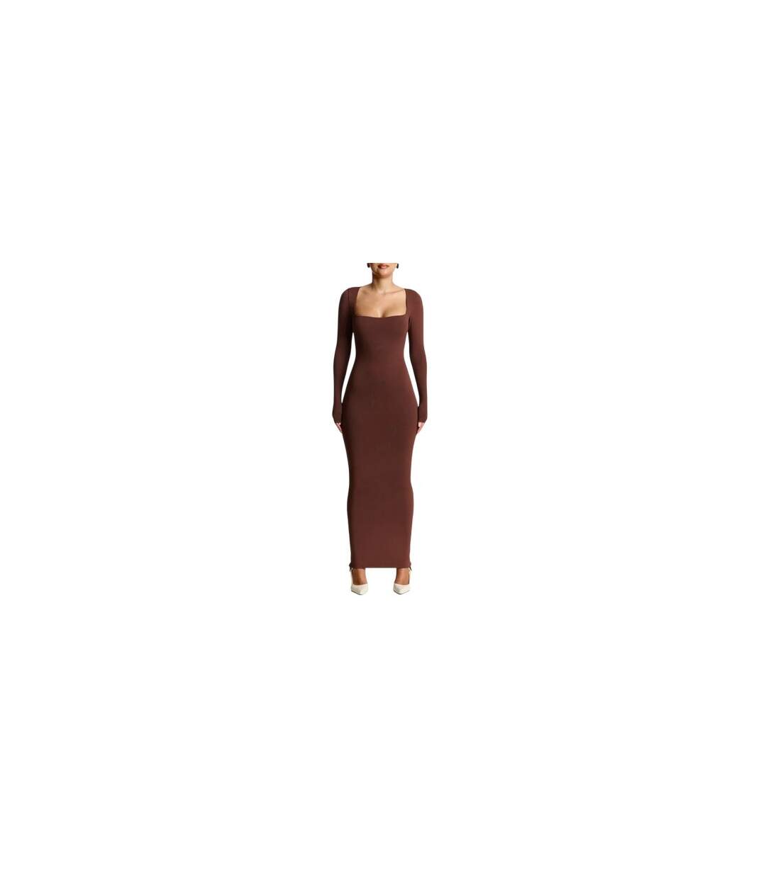 Robe Longue Sculpt Femme Marron Ward-1