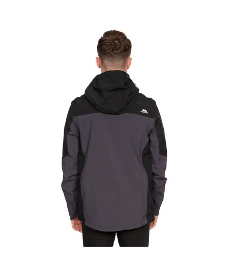 Trespass Mens Tappin Hooded Waterproof Jacket (Dark Grey) - UTTP4745