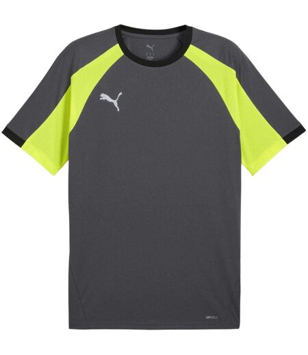 Mens Individualliga Tailored T-shirt Grey Yellow Puma