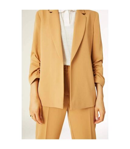 Principles Womens/Ladies Ruched Tailored Blazer (Camel) - UTDH2338