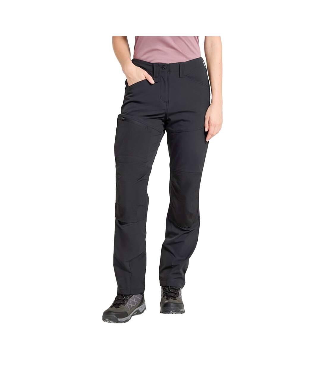 Womens/ladies Pendle Panelled Work Trousers Black Mountain Warehouse-3