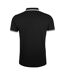 Polo manches courtes pasadena homme noir/blanc SOLS-2