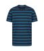 Front Row Unisex Adult Striped T-Shirt (Navy/Marine Blue) - UTPC4776