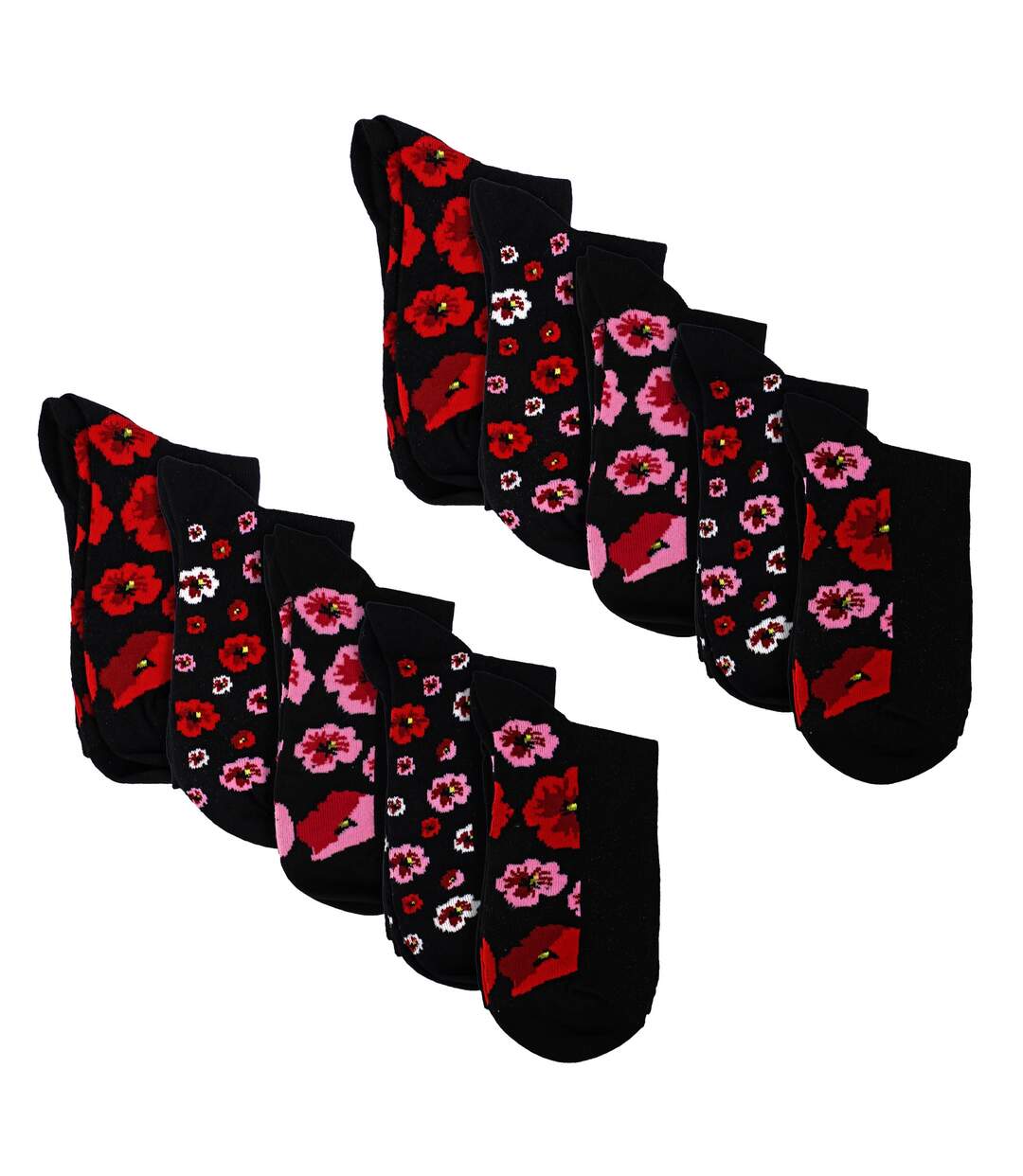 Sock Snob - 10 Paires de Chaussettes Femme Fleur en Coton Douces et Respirantes-3
