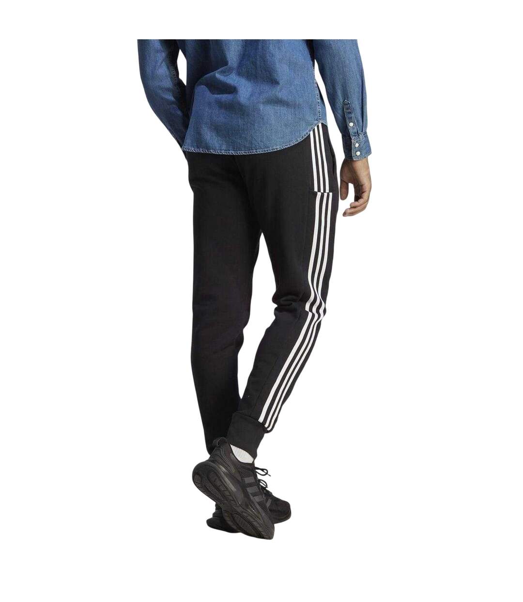 Pantalon De Jogging Motif/style 3 Rayures Homme Noir Blanc Adidas-2