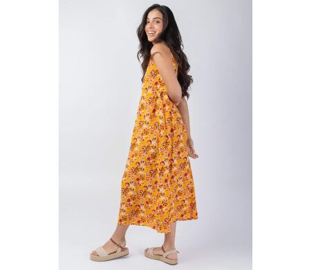 Robe longue viscose coupe ample Maita imprimé estival Coton Du Monde