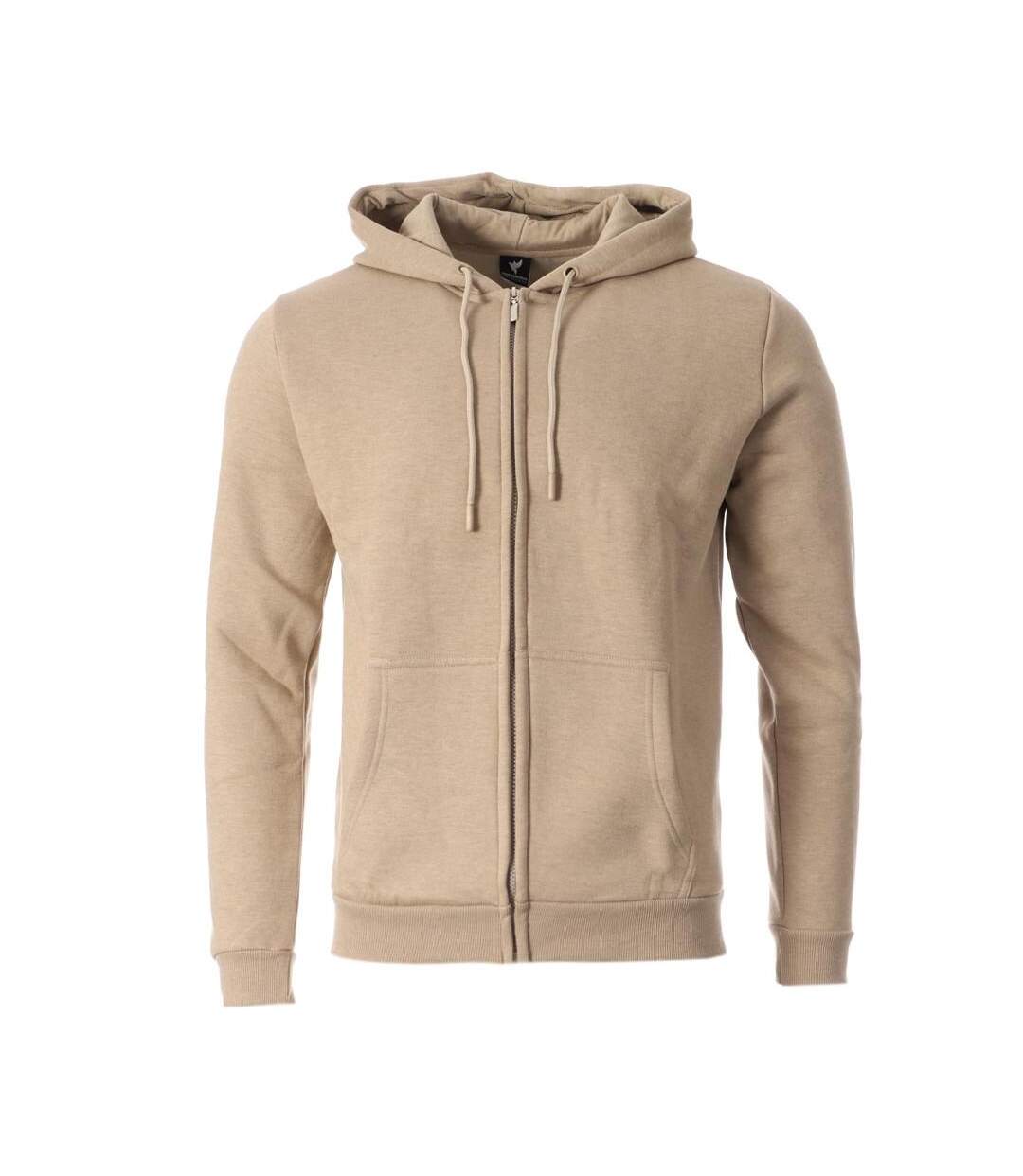 Sweat à zippée beige homme just emporio 520 - xl-1