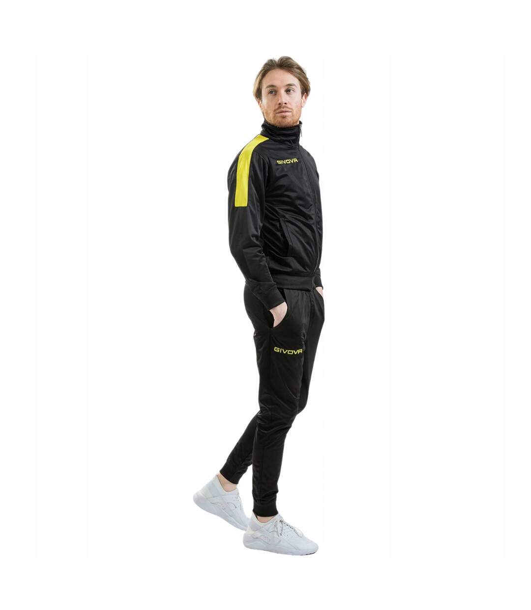 Ensemble De Survêtement Tuta Revolution Homme Noir Jaune Givova-1