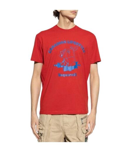 T-shirt Motif/style Ours Canadian Lifestyle Homme Rouge DSquared2