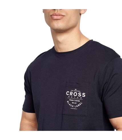 Crosshatch - T-shirts JIMLARS - Homme (Gris chiné / Bleu marine) - UTBG260