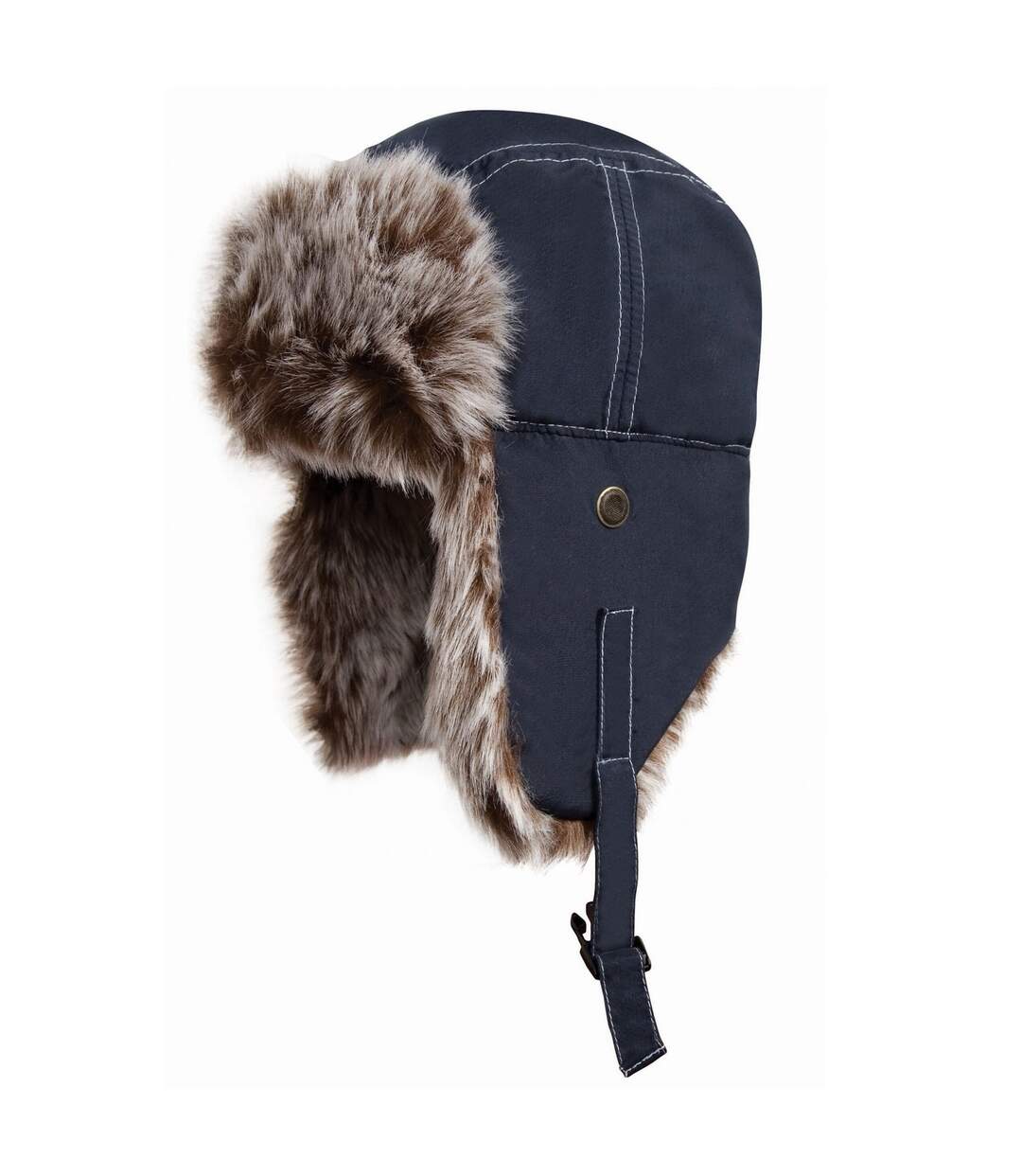 Classic sherpa hat midnight blue Result Winter Essentials-1