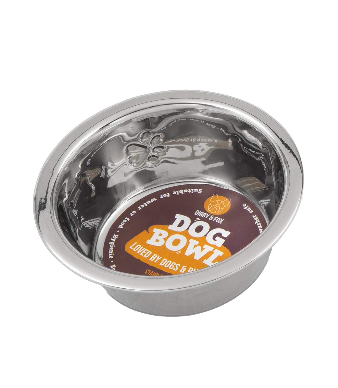 Stainless steel dog bowl 240ml silver Digby & Fox-1